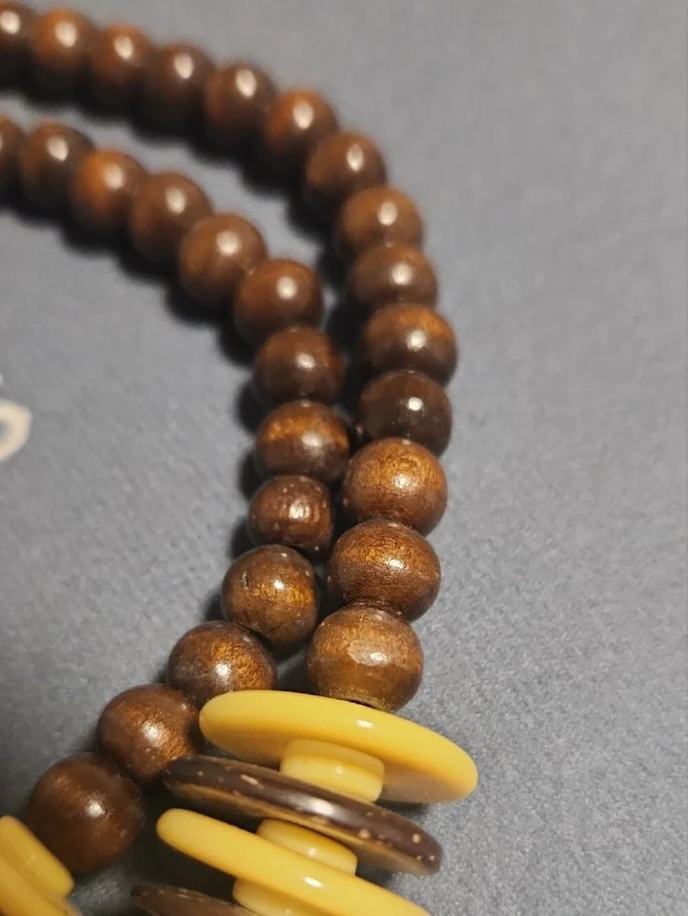 paparazzi Yellow and Brown Layered Bead Necklace